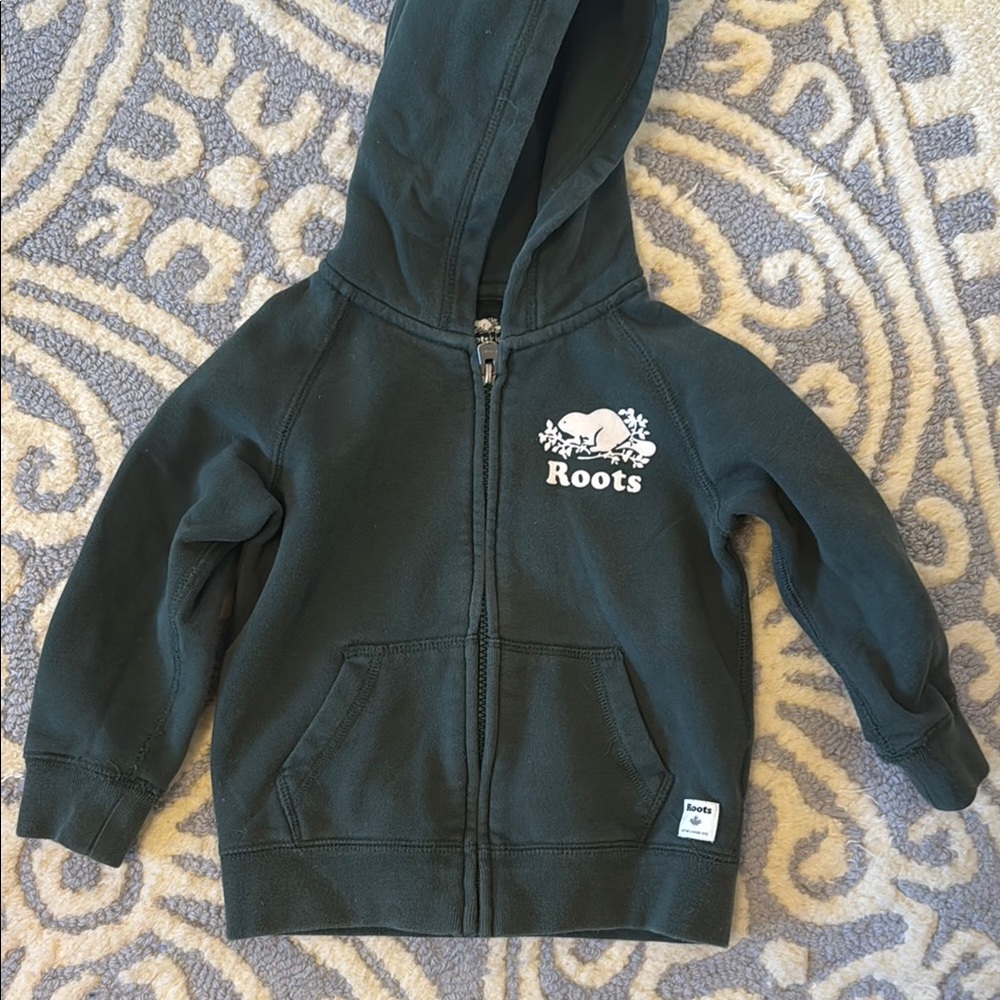 Roots Green Hoodie Casual Sweatshirt